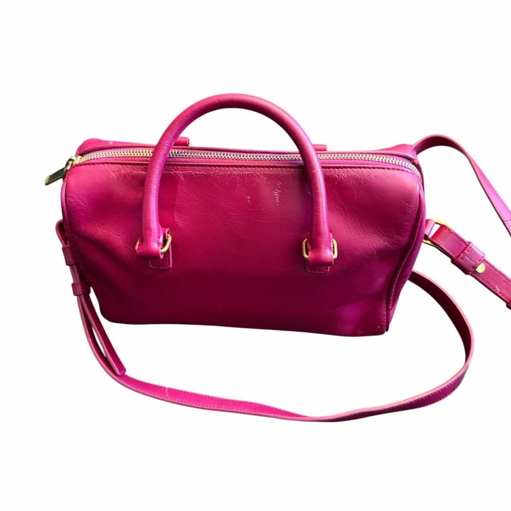 Saint Laurent Paris Baby Duffle Shoulder Bag Pink Red - Picture 2 of 5